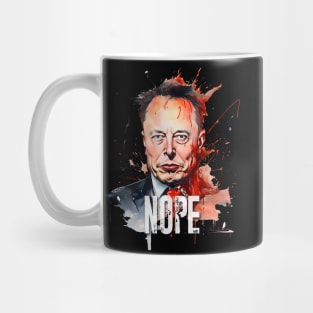 Elon Musk: Incompetence or Poor Leadership on a Dark Background Mug